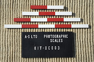 red white photography scales